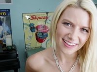 Blonde oral pro gives a sexy BJ to her black boyfriend