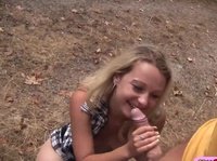 College slut skips classes with a cock in her mouth