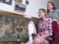 Computer games turns two chicks into lesbians