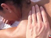 Help with rubbing lotion on her back leads to other kinds of rubbing